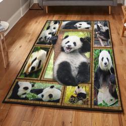 Bamboo Panda Carpets For Living Room, Panda Rug