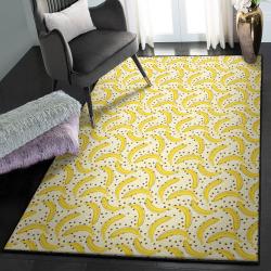 Banana Lover Living Room Rugs, Banana Dot Pattern Rug