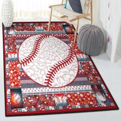 Baseball America Washable Rugs, Baseball Rug