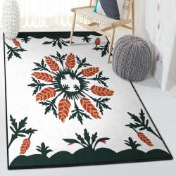 Beach Modern Area Rugs, Hawaiian Flower Rug