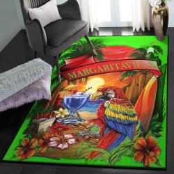 Beach Washable Rugs, Margaritaville Lime Green Parrot Beach Rug