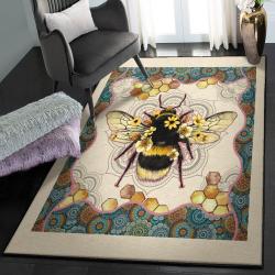 Bee Large Area Rugs, Mandala Honey Bee Rug
