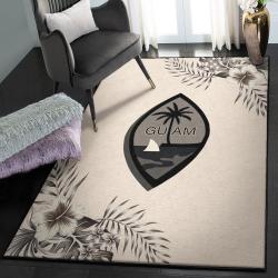 Beige Large Area Rugs, Guam The Beige Hibiscus Rug