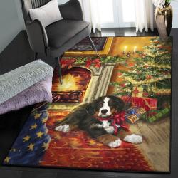 Bernese Mountain Dog Indoor Outdoor Carpet, Bernese Mountain Dog Rug