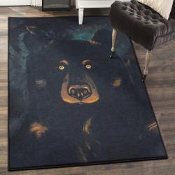 Black Outdoor Carpet, Black Bear Rug