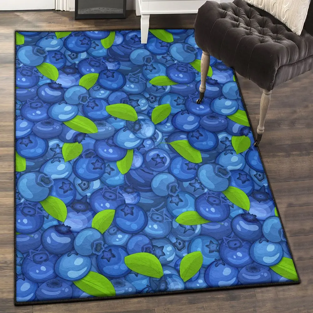 Blueberry Indoor Outdoor Carpet, Blueberry Pattern Background GS CL Rug
