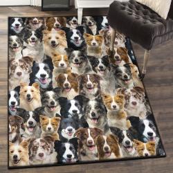 Border Collie Cute Dog Large Living Room Rugs, You Will Have A Bunch Of Border Collies GS CL Rug