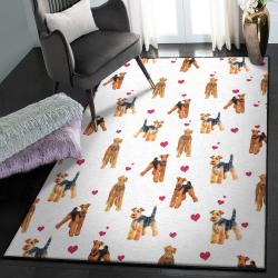Boston Terrier Mom Cool Rugs, Welsh Terrier Heart Rug