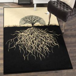 Botanical Non Shedding Area Rug, Celtic Tree Of Life With Sunset GS CL Rug