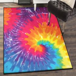 Bow Tie Modern Rugs, Tie Dye Pattern Rug