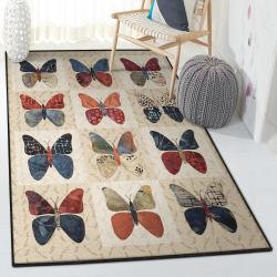 Butterfly Dining Room Rug, Butterfly Art Rug