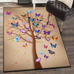 Butterfly Indoor Outdoor Rugs, Butterfly Tree Rug