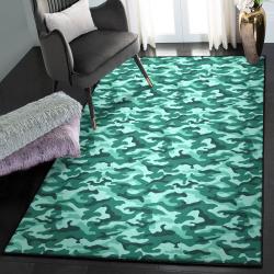 Camo Cool Rugs, Teal Camouflage GS CL Rug