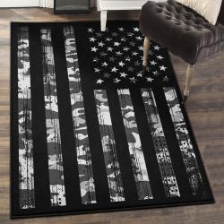 Camouflage Lover Kitchen Rugs, Grey Camo Camouflage Rug