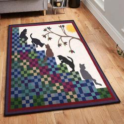 Cat Washable 3 Area Rugs, Cat Rug