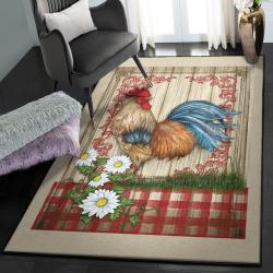Chicken Large Living Room Rugs, Rooster Rug
