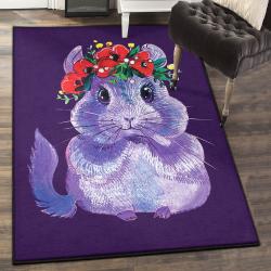 Chinchilla Lover Dining Room Rug, Chinchilla Rug