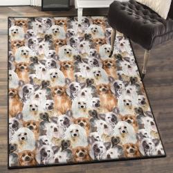 Chinese Crested Dog Breed Modern Rugs, Chinese Crested Rug