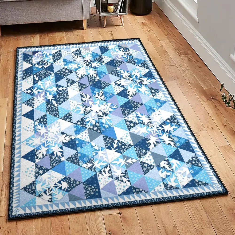 Christmas Gift Outdoor Carpet, Snowflake Rug