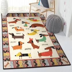 Dachshund Cool Rugs, Dachshund Dachshund Cute Funny Rug