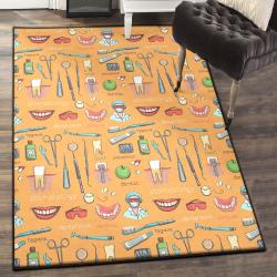 Dentistry Cool Rugs, Dental Dentist Dentistry Tooth Pattern Rug
