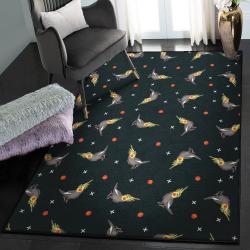 Dining Room Rug, Cockatiel Pattern 2 GS CL Rug