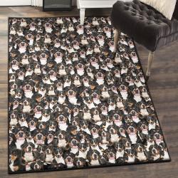 Dog Living Room Rugs, Greater Swiss Mountain Dog Full Face Rug