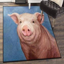Domestic Pig Outdoor Carpet, Pig Rug