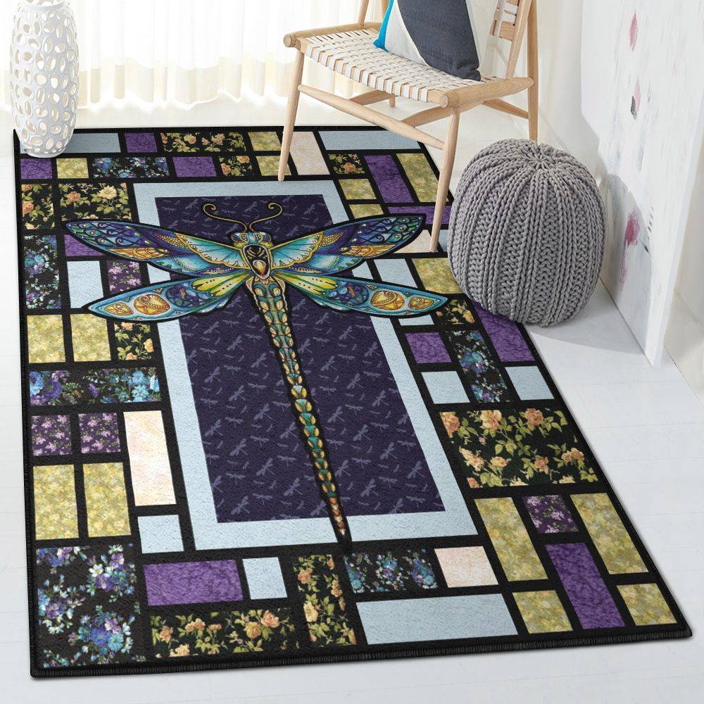 Dragonfly Modern Area Rugs, Dragonfly Rug