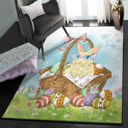 Easter Bunny Outdoor Carpet, Happy Easter Rabbit GS Rug