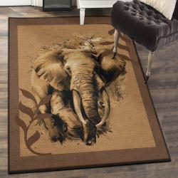 Elephant Area Rugs, Elephant The World GS CL Rug