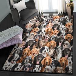 English Setter Puppies Dining Room Rug, You Will Have A Bunch Of English Setters GS CL Rug