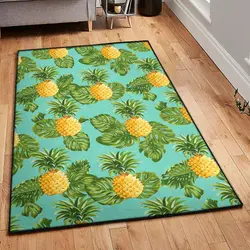 Fall Leaves Modern Rugs, Palm Leaf Pineapple Rug