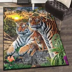 Family Generations Living Room Rugs, Tiger Family Rug