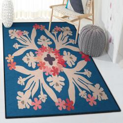 Flower Art Deco Rug, Hawaiian Flower Rug