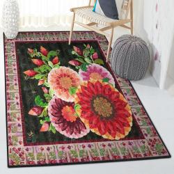 Flower Bouquet Area Rugs, Camellia Flower Rug