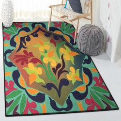 Flower Bouquet Washable 2 Area Rugs, Flower Rug