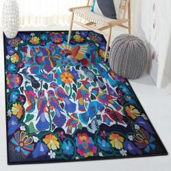 Flower Cool Rugs, Flower Garden With Birds Rug
