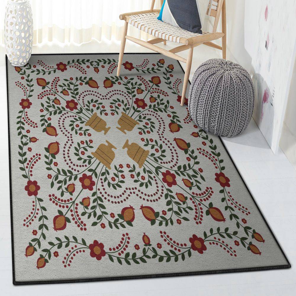 Flower Garden Bedroom Rugs, Flower Pots Rug