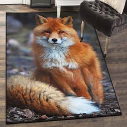 Fox Hunting Washable Rugs, Fox Rug