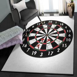 Funny Darts Art Deco Rug, Dart Game Rug