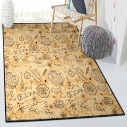 Geography Washable Area Rugs, World Map Rug