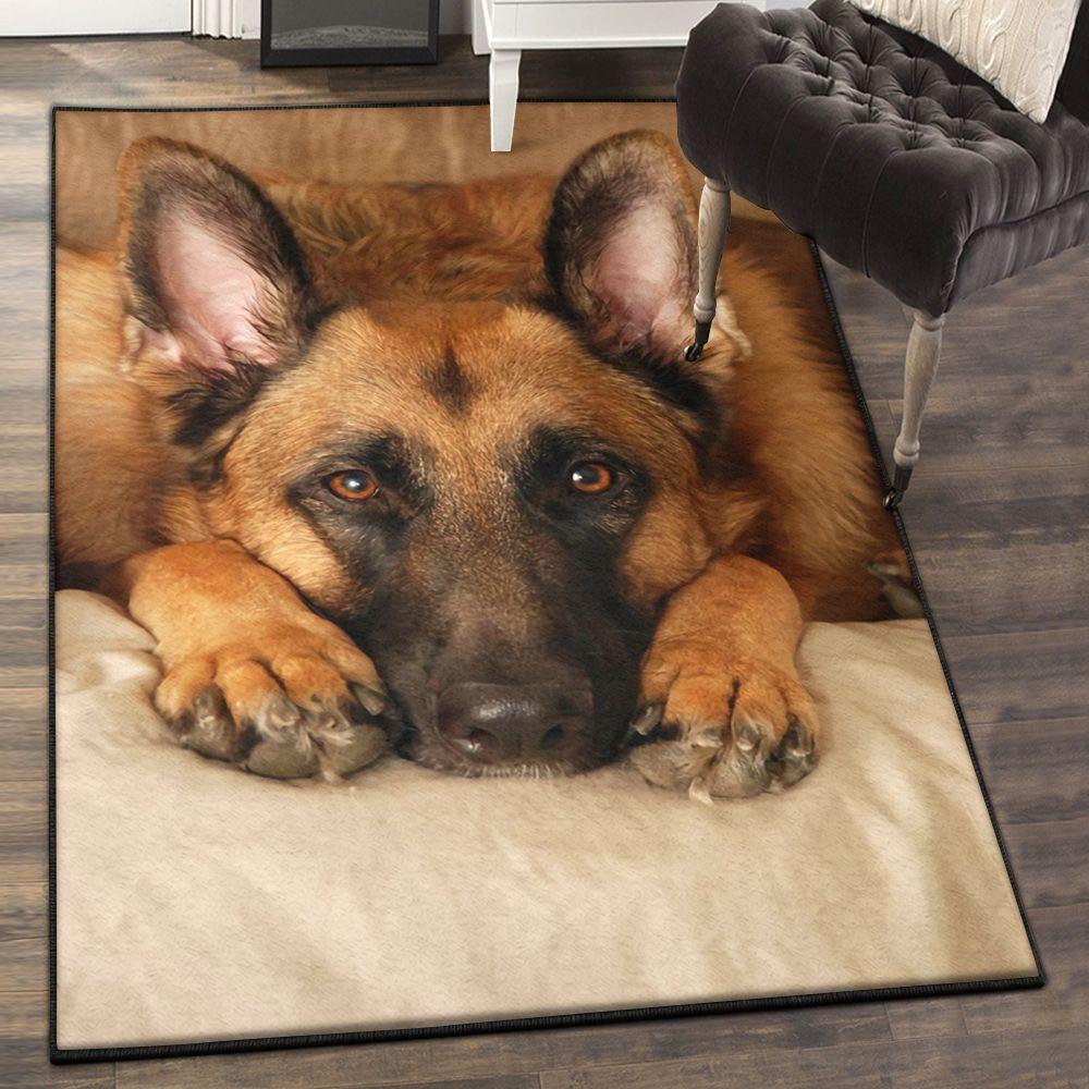 German Shepherd Dog Living Room Rugs, German Shepherd Rug