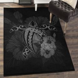 Gray Large Area Rugs, Hawaii Hibiscus Harold Turtle Gray Rug