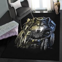 Gray Wolf Large Living Room Rugs, Wolf GS CL Rug