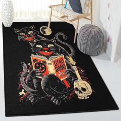 Halloween Indoor Outdoor Carpet, Cat Halloween Rug