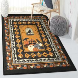 Halloween Witch Living Room Rugs, Halloween Raven Rug