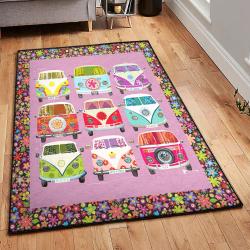 Hippie Van Indoor Outdoor Carpet, Hippie Van Rug
