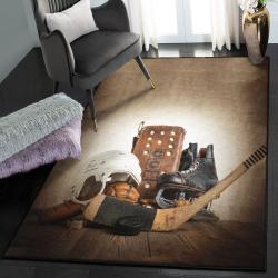 Hockey Non Shedding Area Rug, Hockey Rug