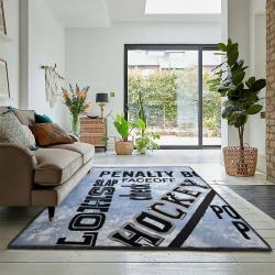 Ice Hockey Large Living Room Rugs, Hockey Theme Rug